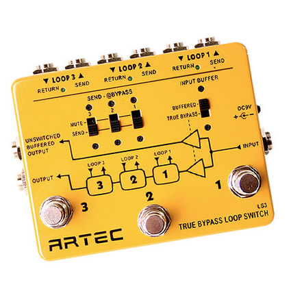 only pedals has artec ls3 three channel true bypass loop switch for guitar effects 53