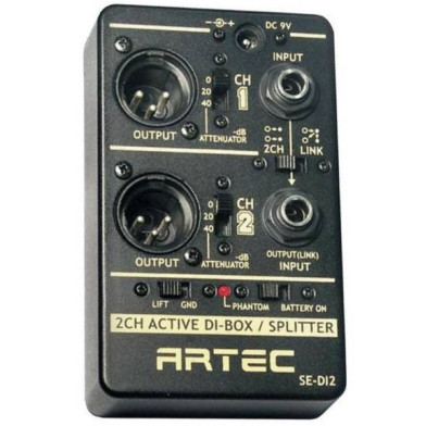 only pedals has artec se-di2 2 channel direct box and splitter 53