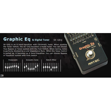 only pedals has artec se-geq graphic equalizer pedal with chromatic tuner 54