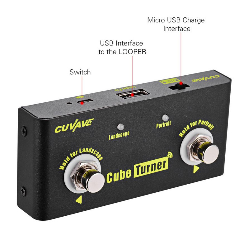 only pedals has cuvave cube turner wireless bluetooth music sheet page turner 54
