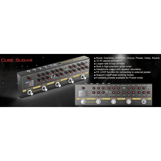 only pedals has cuvave cube sugar multi effect guitar processor and looper 55