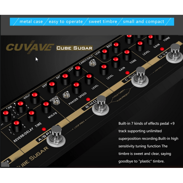 only pedals has cuvave cube sugar multi effect guitar processor and looper 59