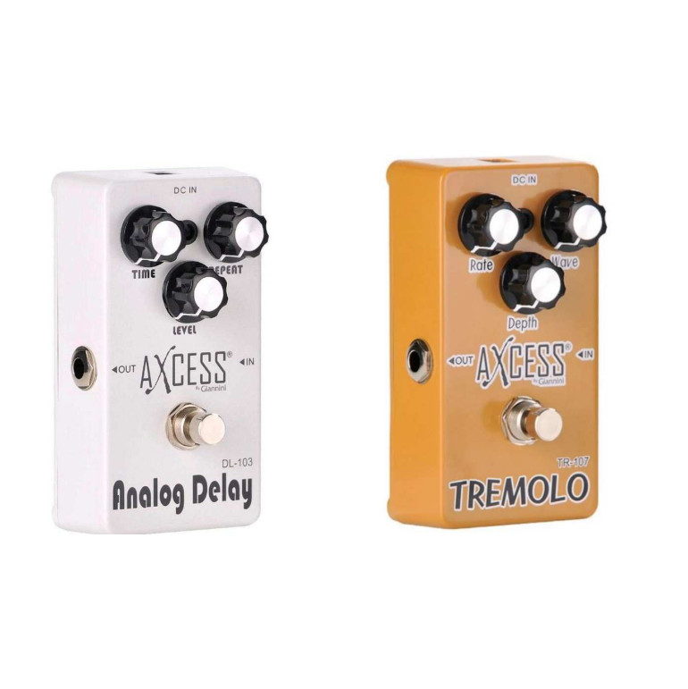 only pedals has giannini tr-107 tremolo and dl-103 delay 2 pedal combo 53