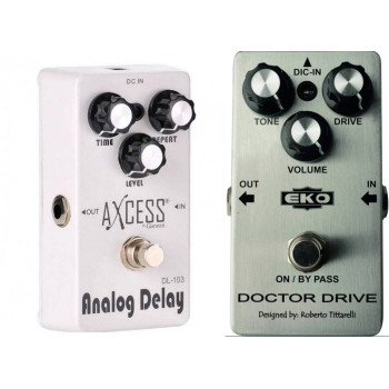 Giannini DL-103 Delay and Eko Dr. Drive Overdrive  2 Pedal Combo