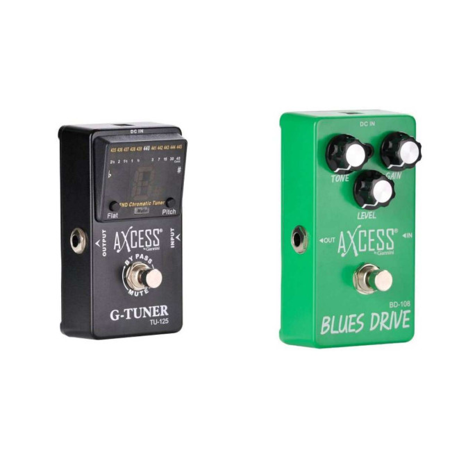 only pedals has giannini tu-125 tuner and bd-108 blues overdrive 2 pedal combo 53