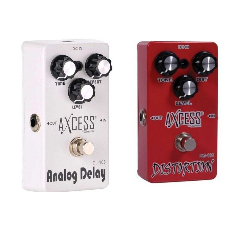 only pedals has giannini ds-101 distortion and dl-103 delay 2 pedal combo 53