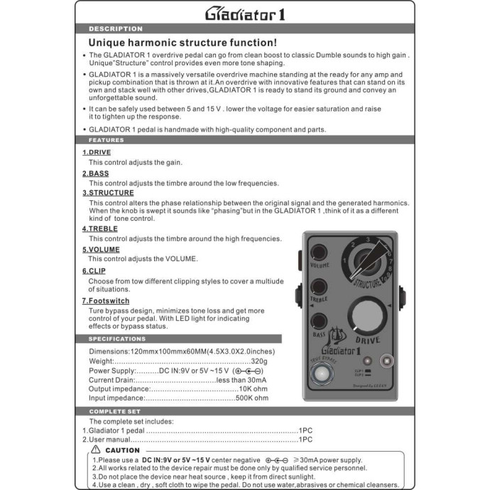 only pedals has lilt gladiator 1 overdrive guitar effect pedal 56