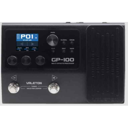 only pedals has valeton gp-100 multi guitar effect with drum, looper and recording interface 53