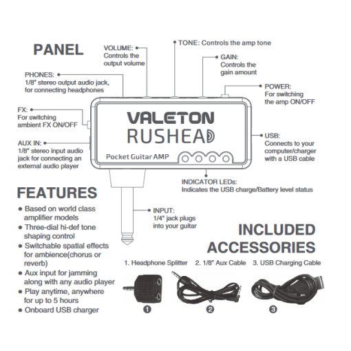only pedals has valeton rushead rock 55