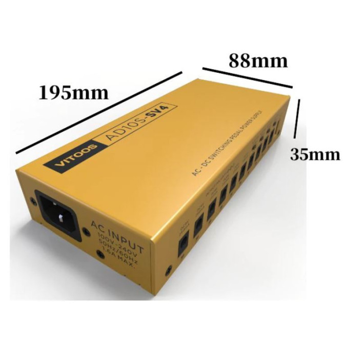 only pedals has vitoos ad10s-sv4 11 output isolated power supply 59
