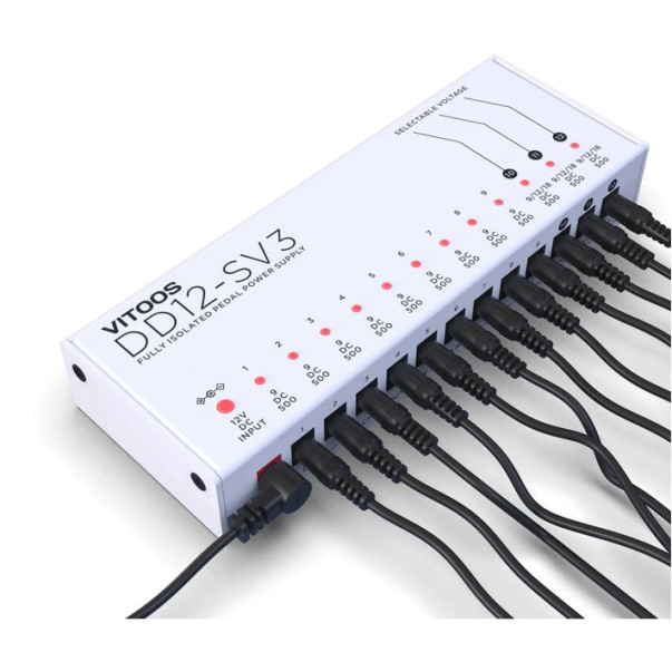 only pedals has vitoos dd12-sv3 12 output isolated power supply 55