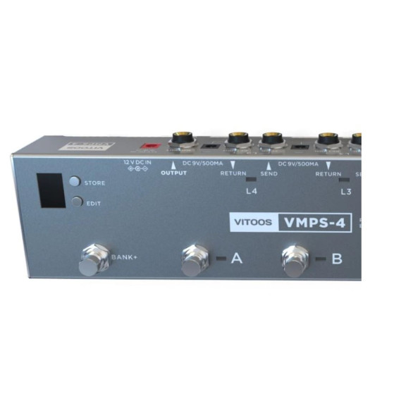only pedals has vitoos vmps-4 pedal loop switcher with 5 output isolated power supply 55