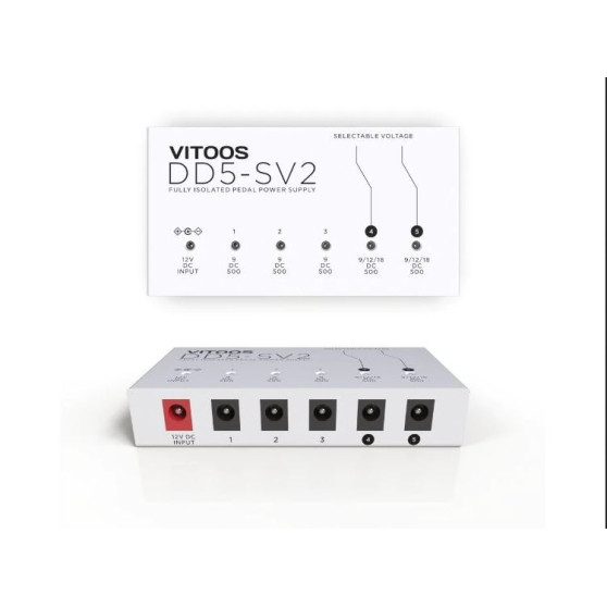 only pedals has vitoos dd5-sv2 5 output isolated power supply 53