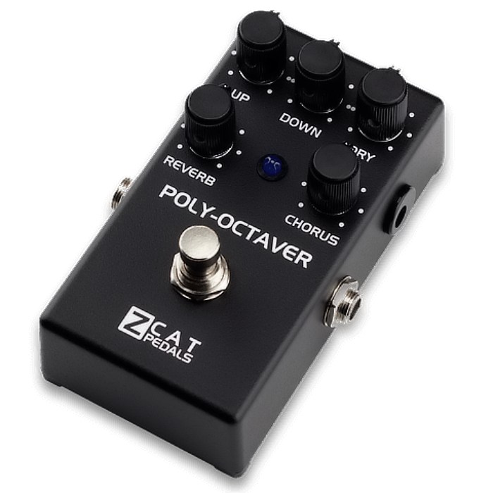 only pedals has zcat poly octaver 2 octave generator pedal with reverb and chorus pedal 55