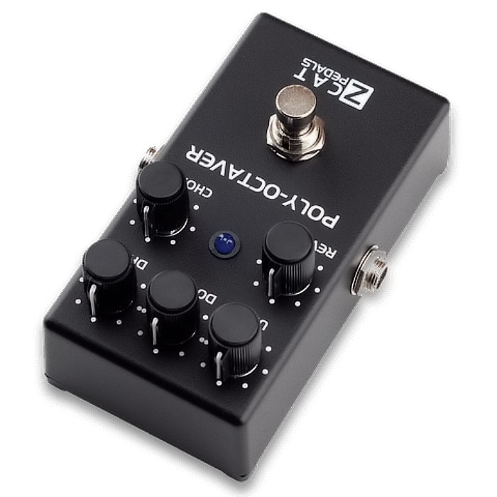 only pedals has zcat poly octaver 2 octave generator pedal with reverb and chorus pedal 54